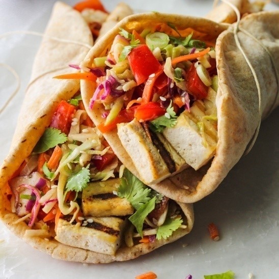 Recipe - Tofu Wrap - Tofu is a rich source of protein as it is made from soy milk.