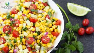 Corn Cucumber Tomato Lettuce Salad | Fiber Rich